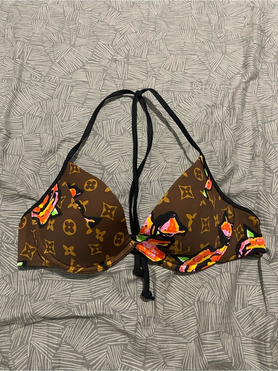Louis Vuitton Other - Louis Vuitton Brown Monogram Floral-Print Halter Bikini Top
